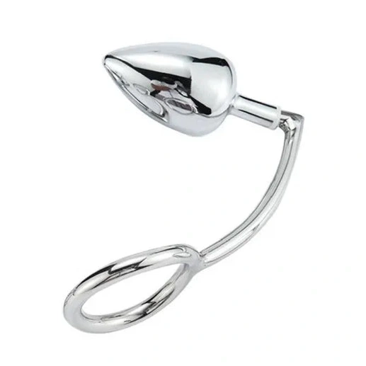 Anal Hooks Cock Steel Anal DiscreetChoice Hook with Ring Stainless 4663 Set 0306